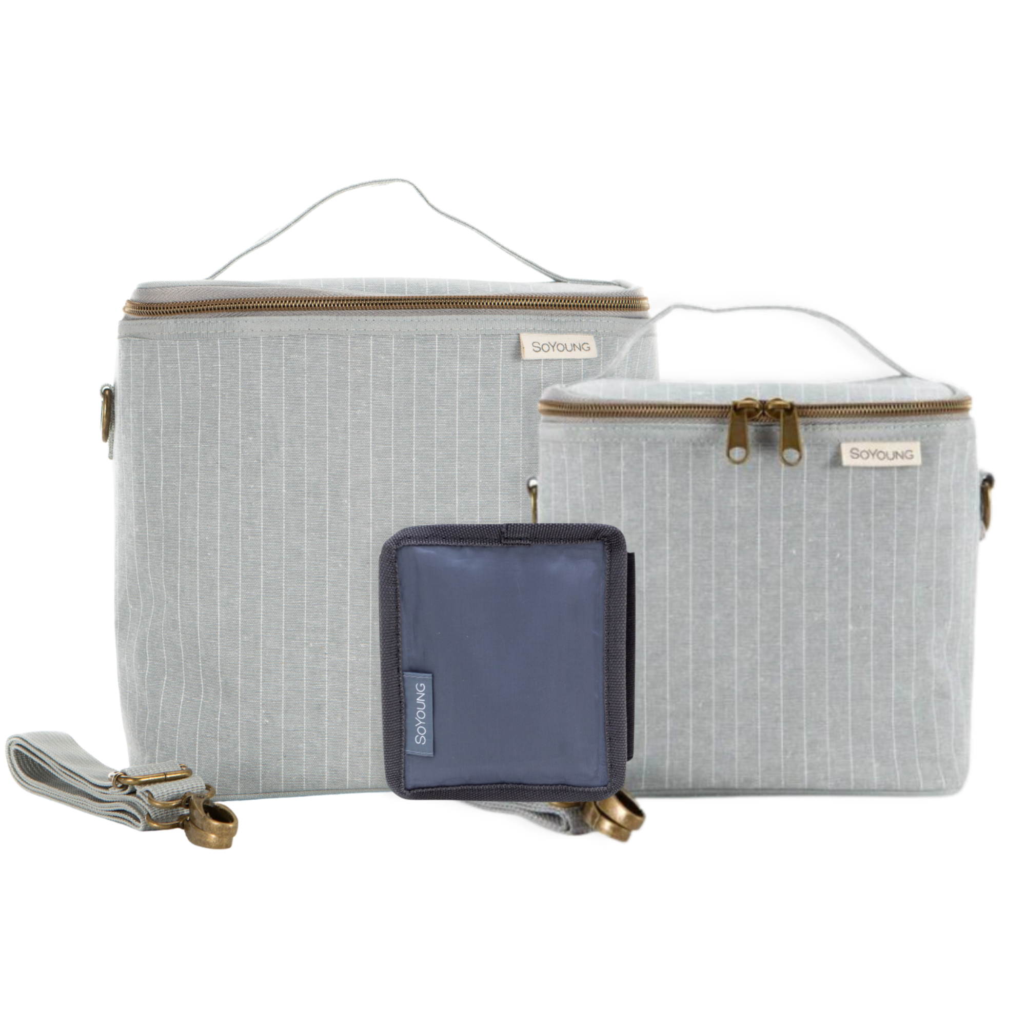 Heather Pinstripe Grey Lunch Bundle