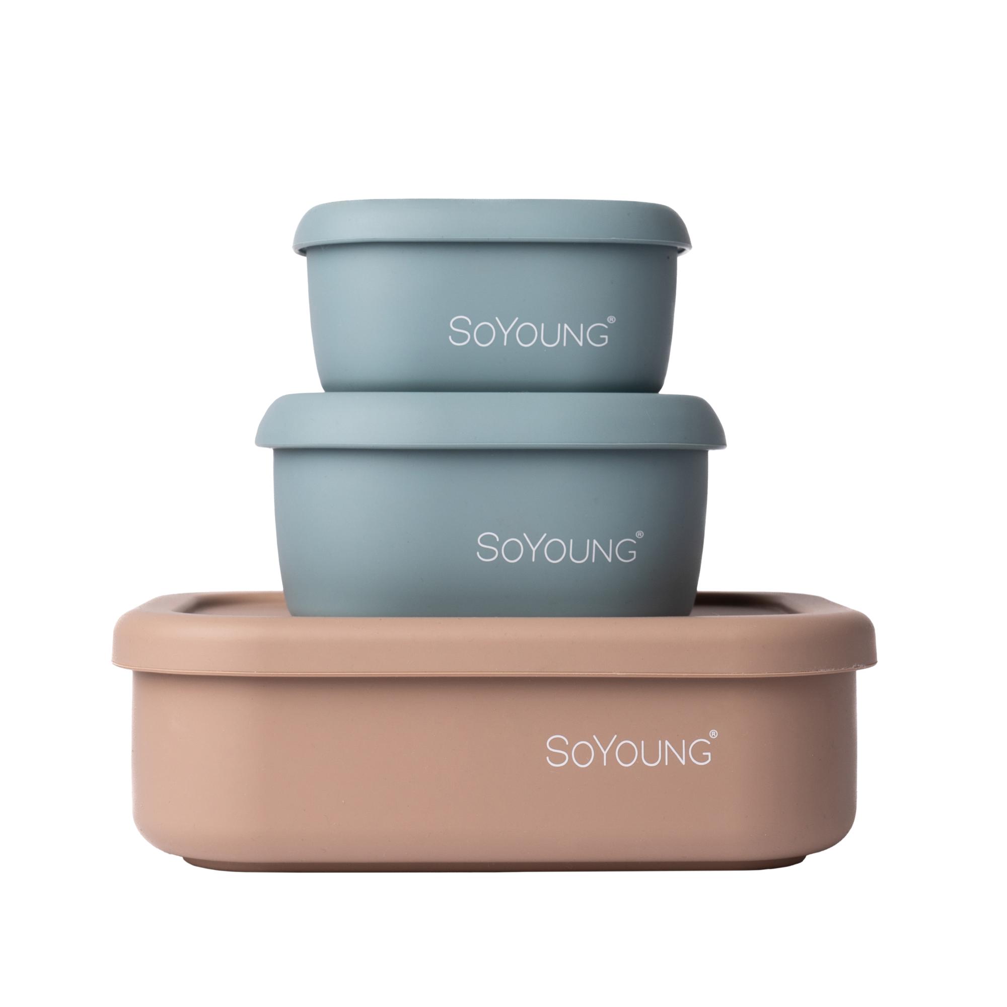 Mocha & Slate Blue Meal Container Bundle