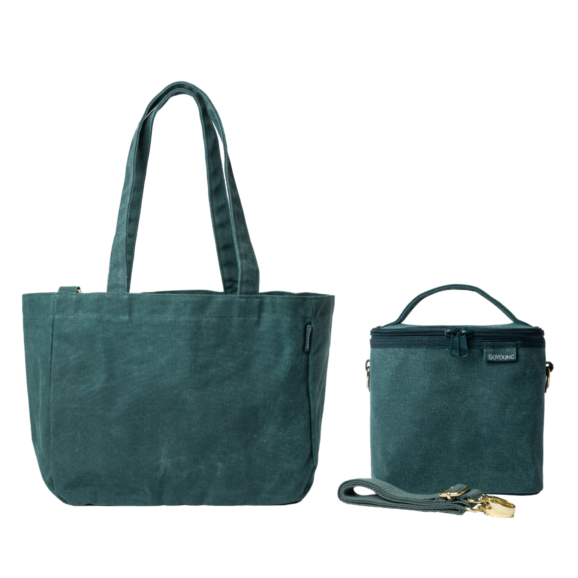 Washed Forest Waxed Canvas Bundle - 2pc