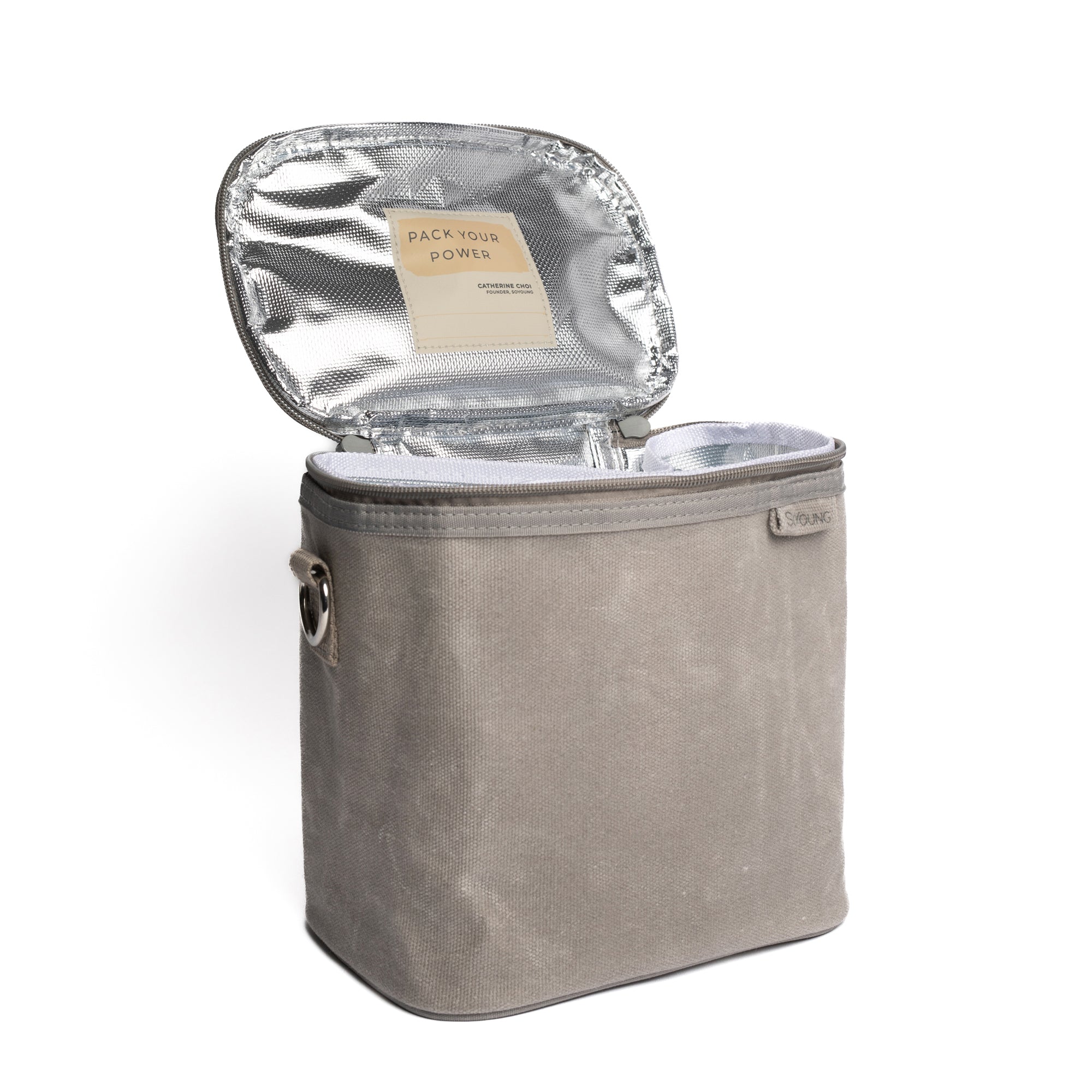 Stone Grey Petite Lunch Poche