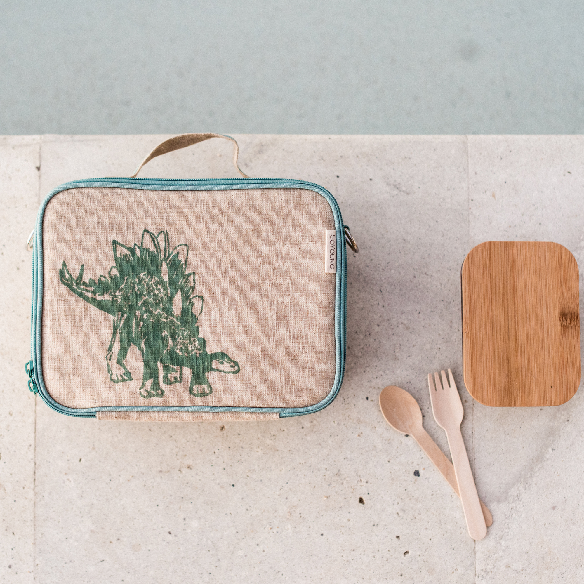 Green Stegosaurus Lunch Box