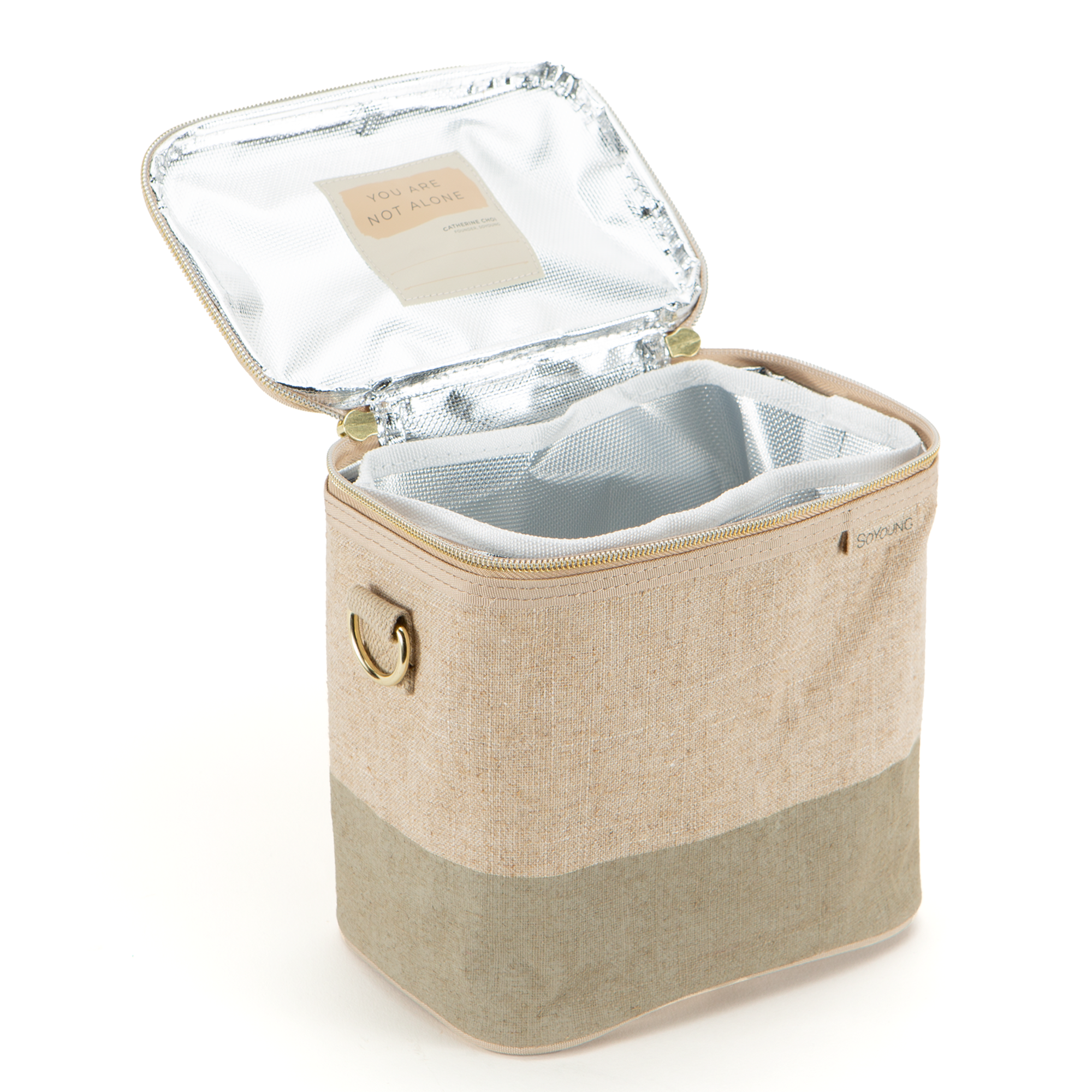 Cement Colour Block Petite Lunch Poche