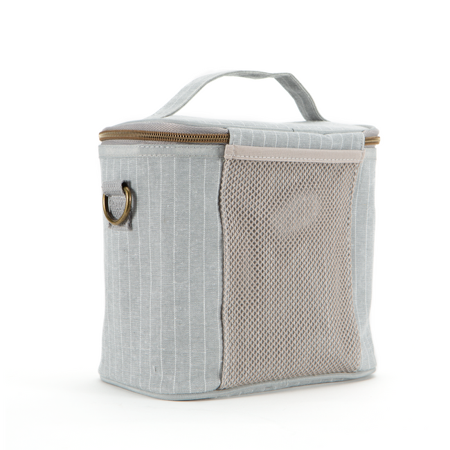 Pinstripe Heather Grey Petite Lunch Poche